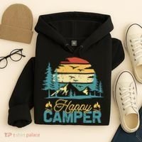 Happy Camper Retro Matching Camping Crew Hoodie thumb 4