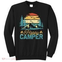 Happy Camper Retro Matching Camping Crew Sweatshirt thumb 0
