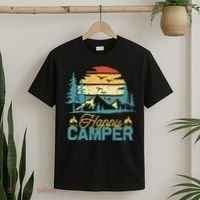 Happy Camper Retro Matching Camping Crew T-Shirt thumb 2