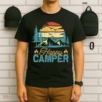 Happy Camper Retro Matching Camping Crew T-Shirt thumb 6