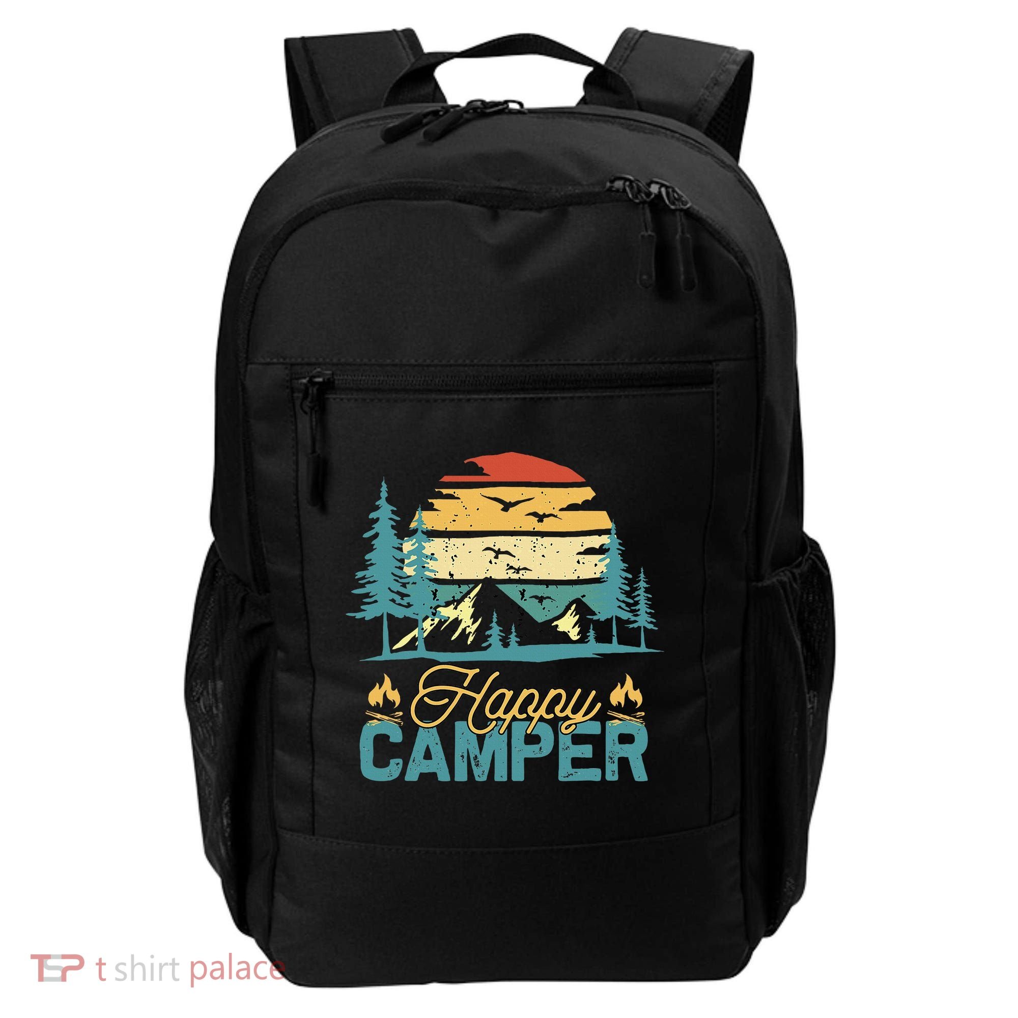 Happy Camper Retro Matching Camping Crew Backpack