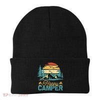 Happy Camper Retro Matching Camping Crew Beanie thumb 0