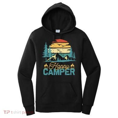 Happy Camper Retro Matching Camping Crew Women's Hoodie