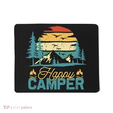 Happy Camper Retro Matching Camping Crew Mousepad