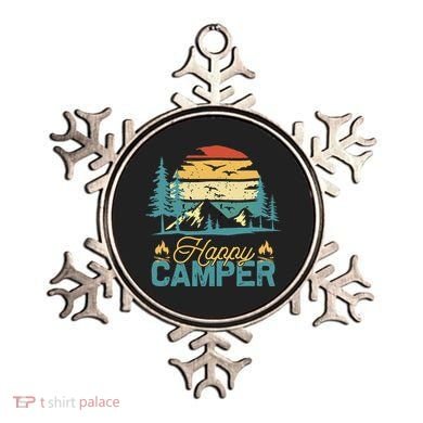 Happy Camper Retro Matching Camping Crew Ornament