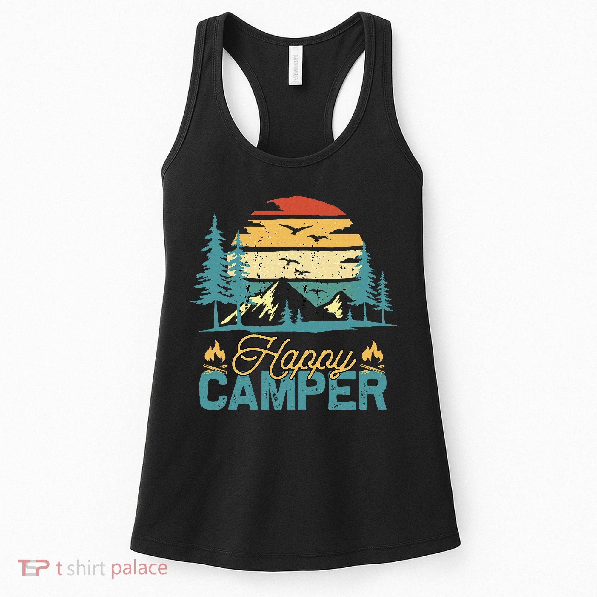 Happy Camper Retro Matching Camping Crew Women's Tank Top