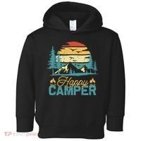 Happy Camper Retro Matching Camping Crew Toddler Hoodie thumb 0