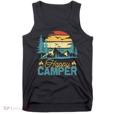 Happy Camper Retro Matching Camping Crew Tank Top