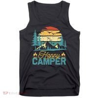 Happy Camper Retro Matching Camping Crew Tank Top thumb 0