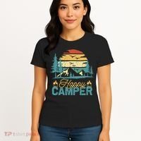Happy Camper Retro Matching Camping Crew Women's T-Shirt thumb 4