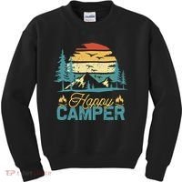 Happy Camper Retro Matching Camping Crew Kids Sweatshirt thumb 0
