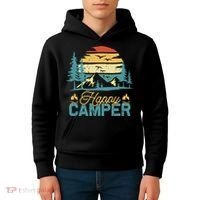 Happy Camper Retro Matching Camping Crew Kids Hoodie thumb 4