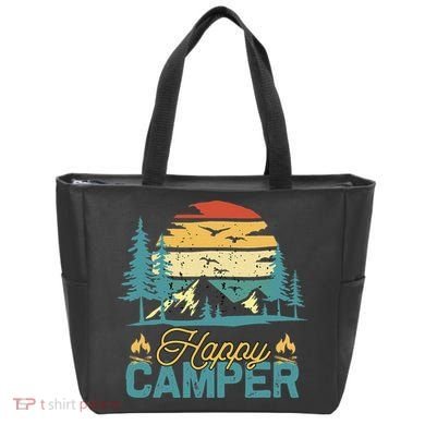 Happy Camper Retro Matching Camping Crew Tote Bag