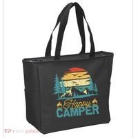 Happy Camper Retro Matching Camping Crew Tote Bag thumb 2