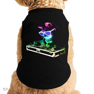 House Cat (Rainbow Dj Cat Kitty) Great Gift Doggie Tank