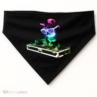 House Cat (Rainbow Dj Cat Kitty) Great Gift USA-Made Doggie Bandana thumb 0