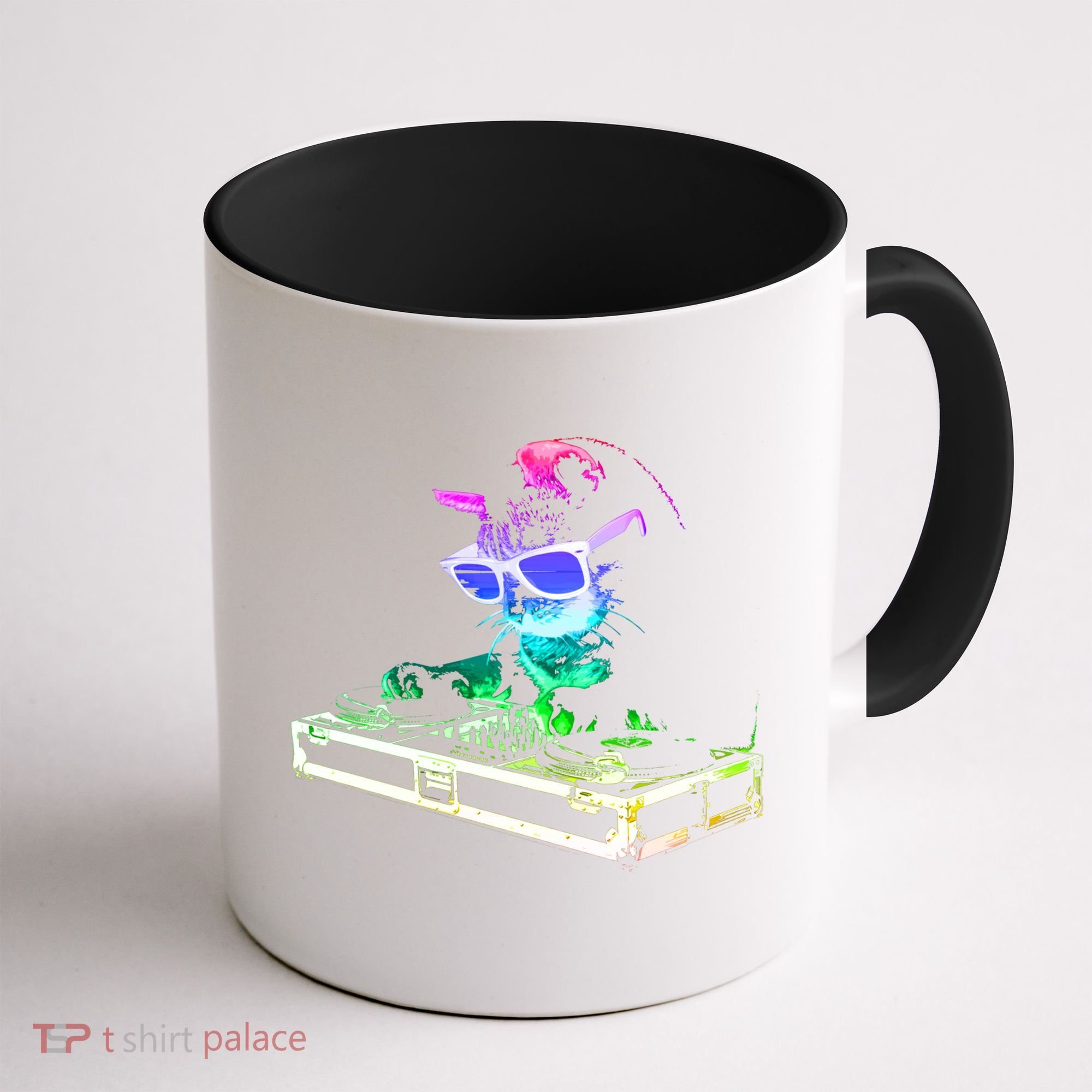 House Cat (Rainbow Dj Cat Kitty) Great Gift Coffee Mug