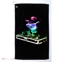 House Cat (Rainbow Dj Cat Kitty) Great Gift Golf Towel thumb 0