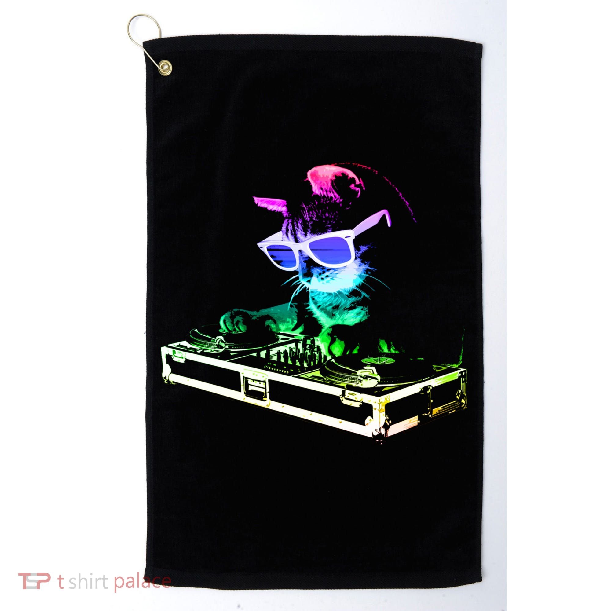 House Cat (Rainbow Dj Cat Kitty) Great Gift Golf Towel