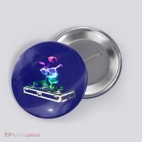 House Cat (Rainbow Dj Cat Kitty) Great Gift Button thumb 0