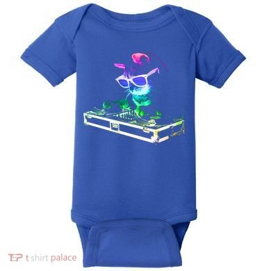 House Cat (Rainbow Dj Cat Kitty) Great Gift Baby Bodysuit
