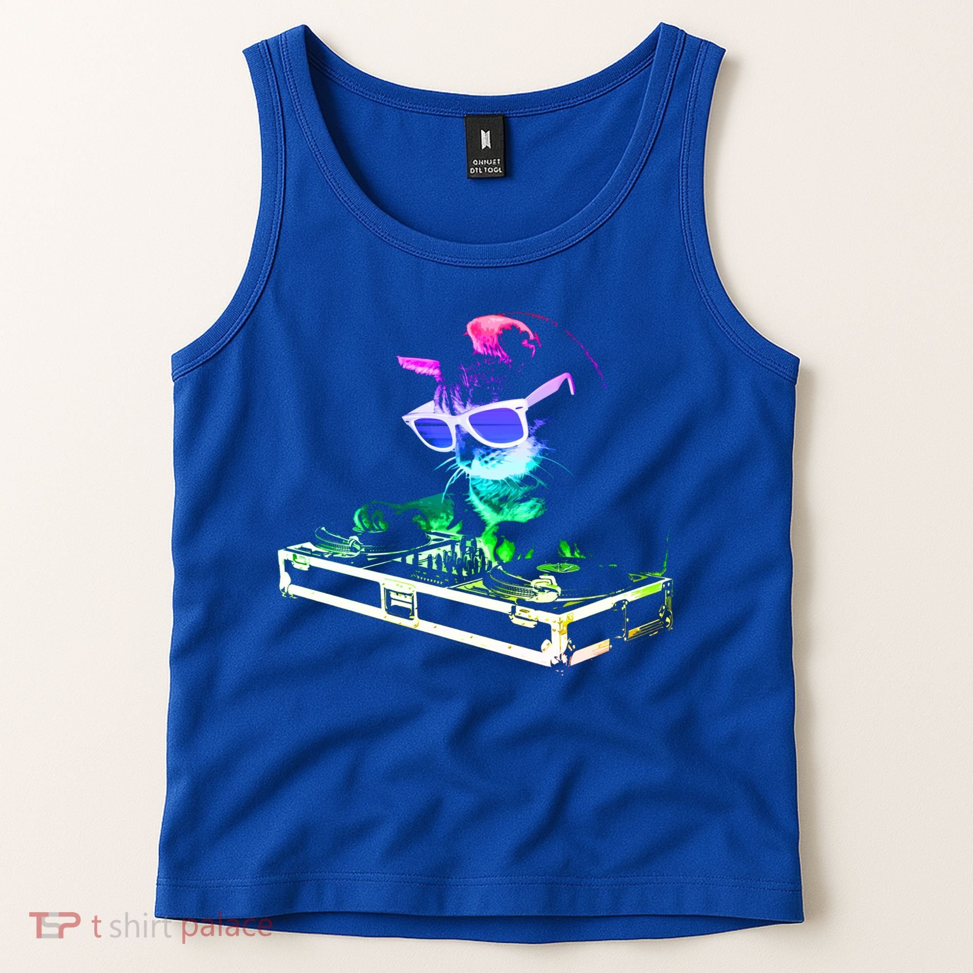 House Cat (Rainbow Dj Cat Kitty) Great Gift Tank Top