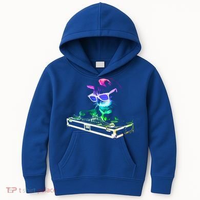 House Cat (Rainbow Dj Cat Kitty) Great Gift Kids Hoodie