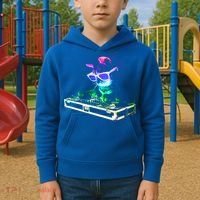 House Cat (Rainbow Dj Cat Kitty) Great Gift Kids Hoodie thumb 2
