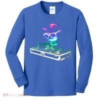 House Cat (Rainbow Dj Cat Kitty) Great Gift Kids Long Sleeve Shirt thumb 0