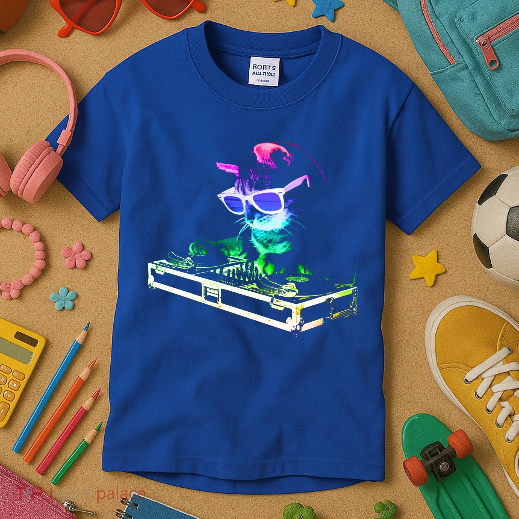 House Cat (Rainbow Dj Cat Kitty) Great Gift Kids T-Shirt