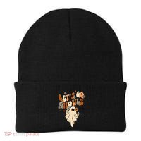 Halloween Costume Retro LetS Go Ghouls Peace Sgn Ghost Gift Beanie thumb 0
