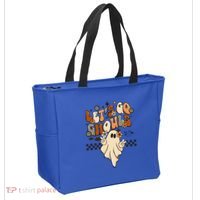 Halloween Costume Retro LetS Go Ghouls Peace Sgn Ghost Gift Tote Bag thumb 2