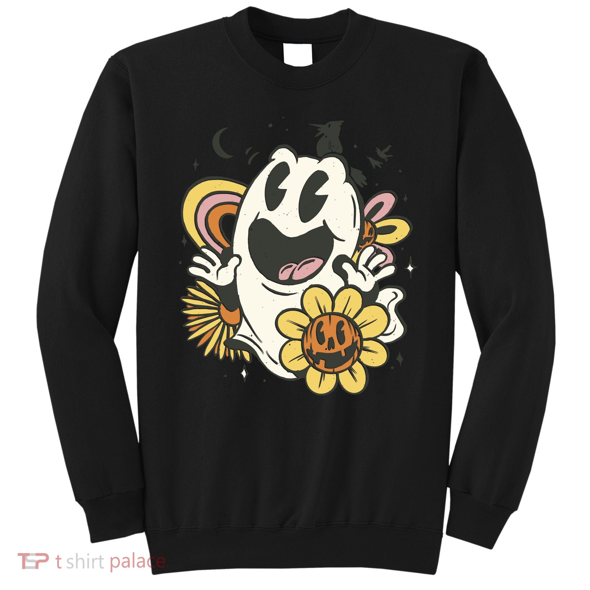 Halloween Cute Retro Ghost Sweatshirt