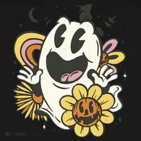 Halloween Cute Retro Ghost Bucket Hat thumb 4