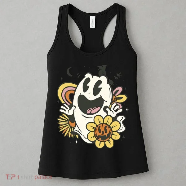 Halloween Cute Retro Ghost Women's Tank Top