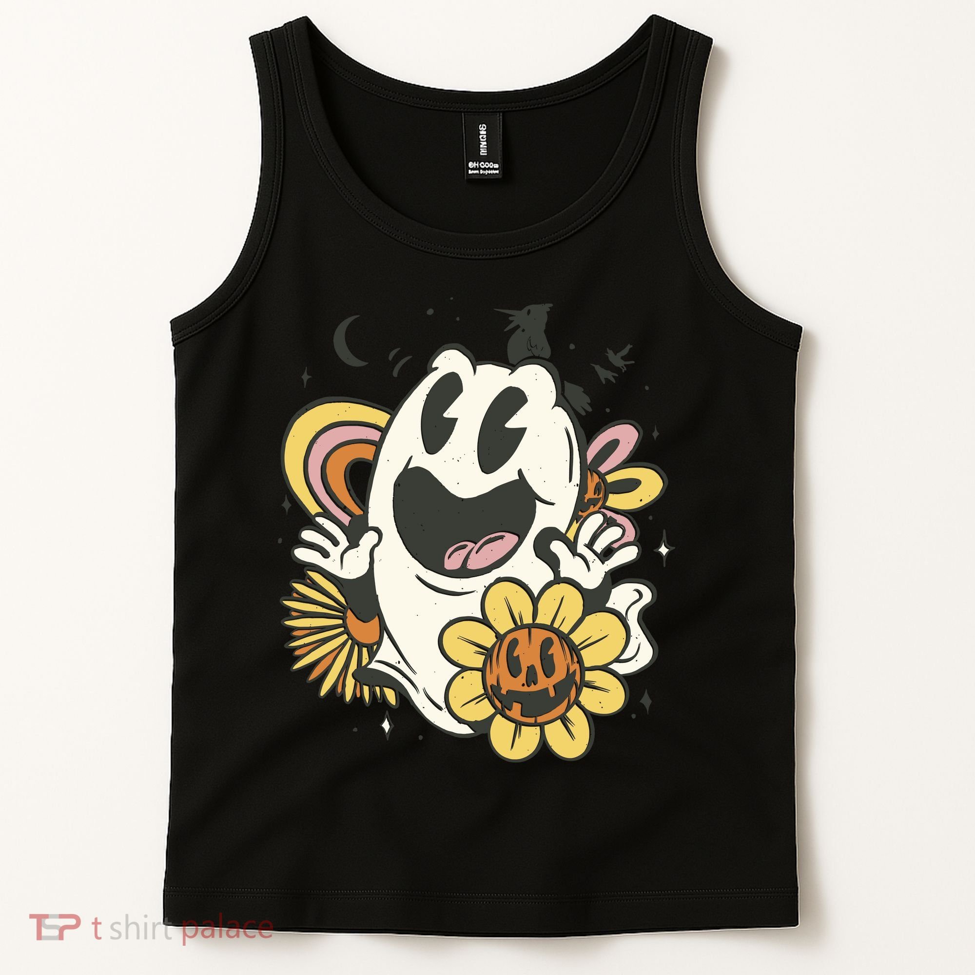 Halloween Cute Retro Ghost Tank Top