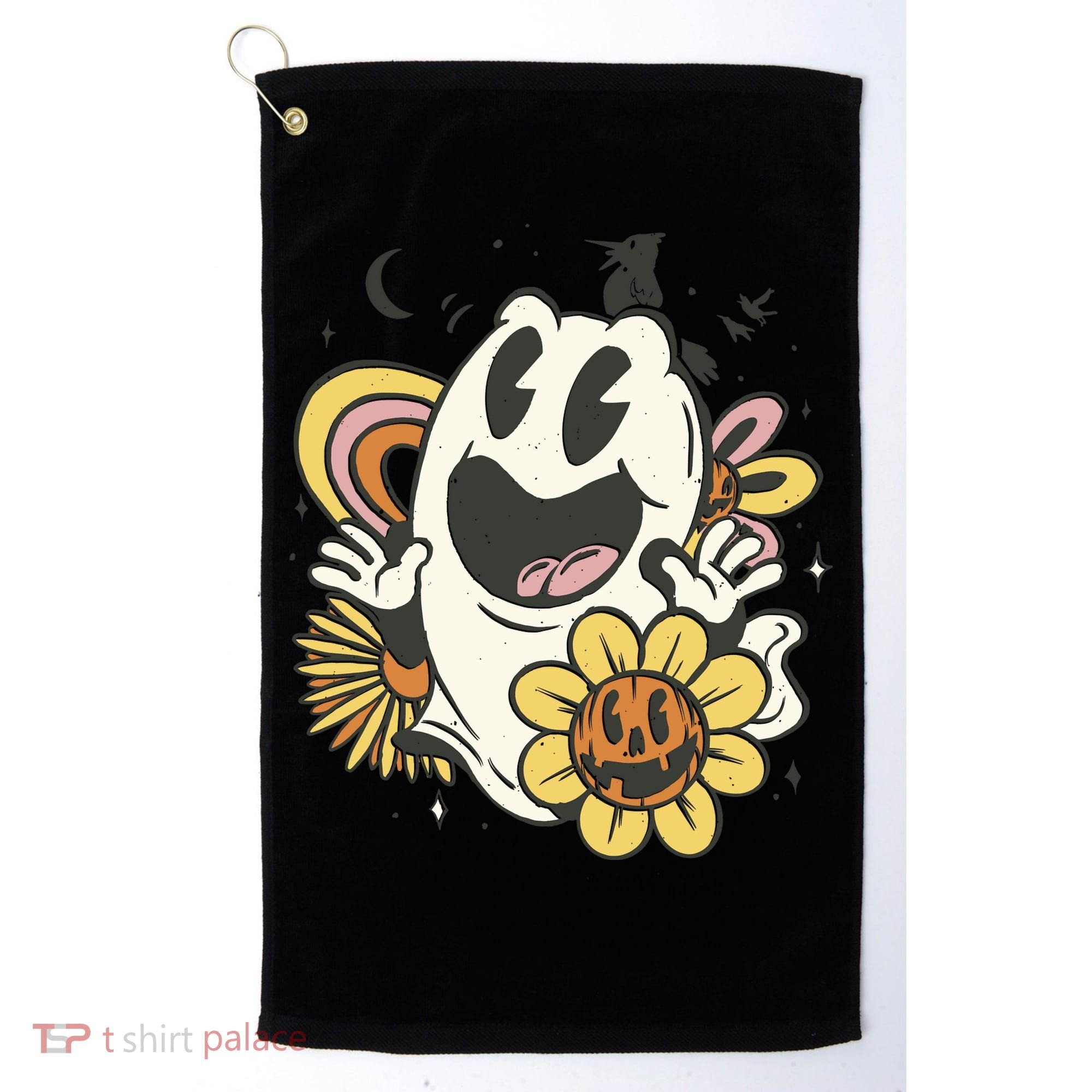 Halloween Cute Retro Ghost Golf Towel
