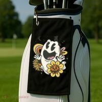 Halloween Cute Retro Ghost Golf Towel thumb 2