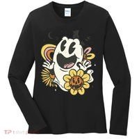 Halloween Cute Retro Ghost Women's Long Sleeve Shirt thumb 0