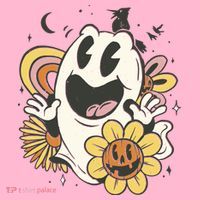 Halloween Cute Retro Ghost T-Shirt thumb 7