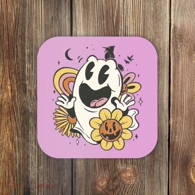 Halloween Cute Retro Ghost Coaster