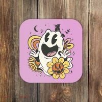 Halloween Cute Retro Ghost Coaster thumb 0