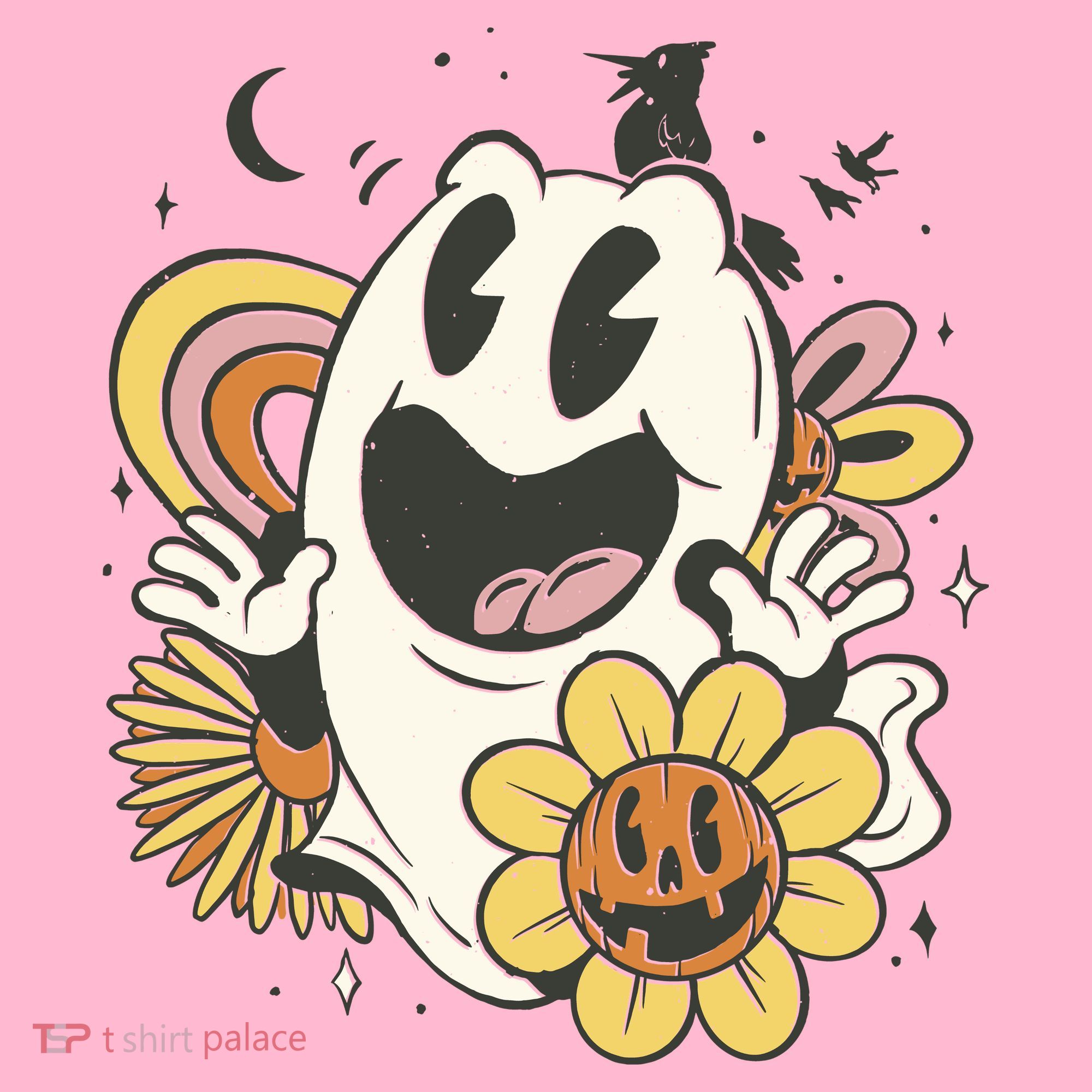 Halloween Cute Retro Ghost Baby Bodysuit