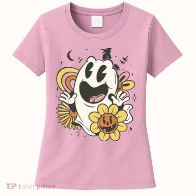 Halloween Cute Retro Ghost Women's T-Shirt