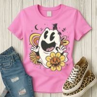 Halloween Cute Retro Ghost Women's T-Shirt thumb 3
