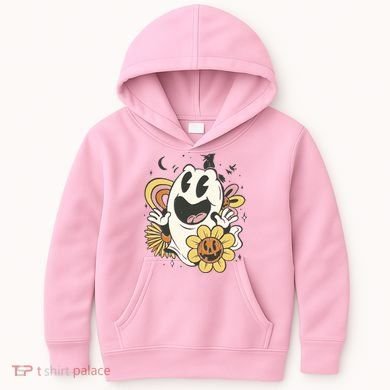 Halloween Cute Retro Ghost Kids Hoodie