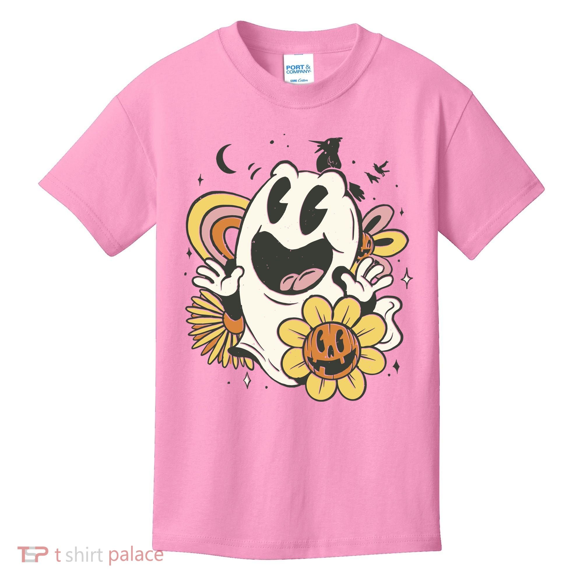 Halloween Cute Retro Ghost Kids T-Shirt
