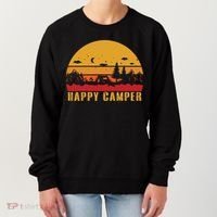 Happy Camper Retro Sunset Camping Women's Sweatshirt thumb 0