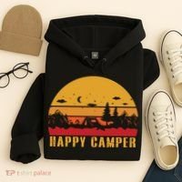 Happy Camper Retro Sunset Camping Hoodie thumb 4