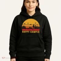 Happy Camper Retro Sunset Camping Hoodie thumb 5